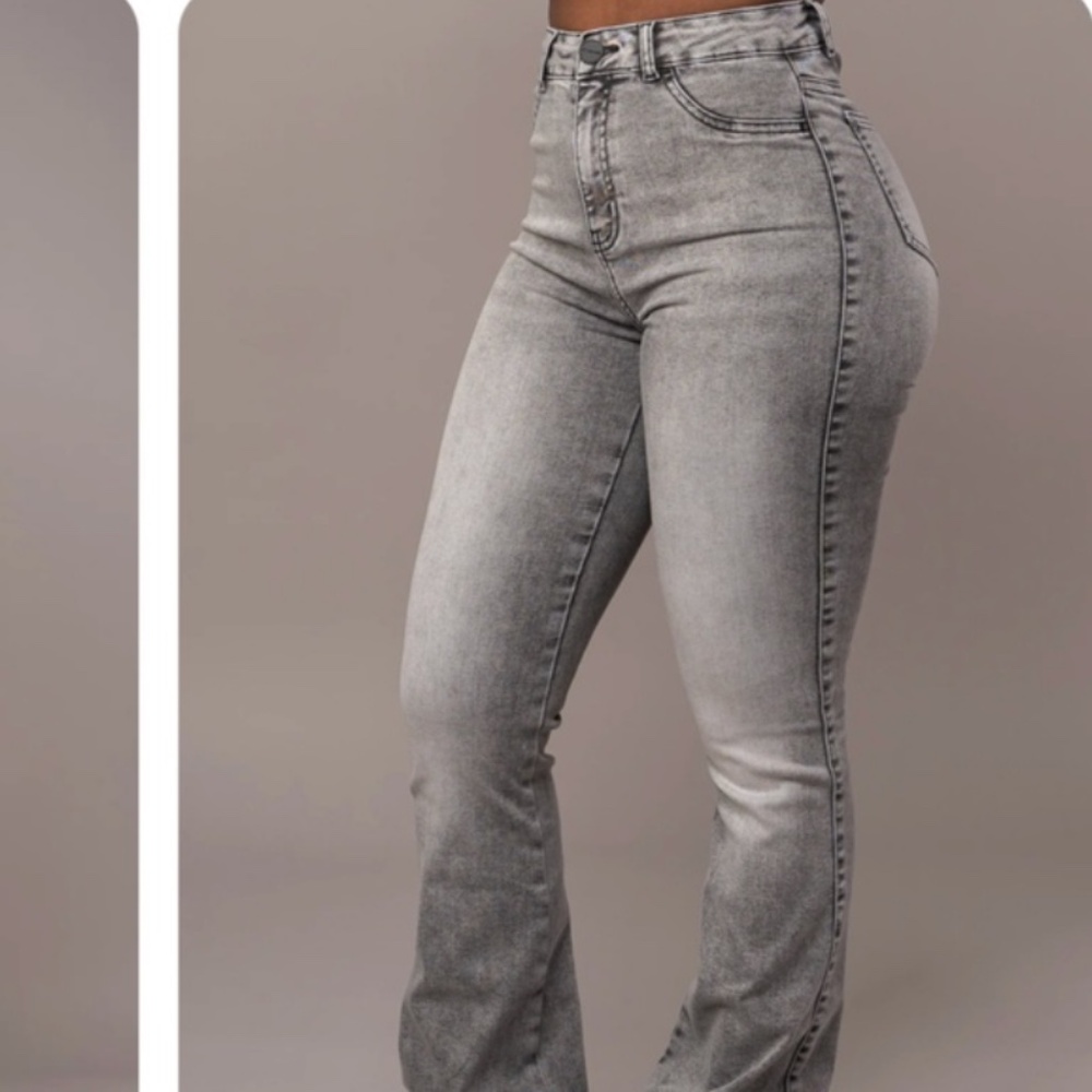 Fitjeans Flared - Heavy Washed Grey - Picture 3 of 13